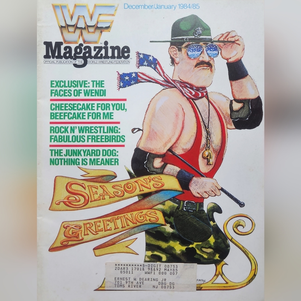 ⚜️SOLD⚜️ WWF MAGAZINE DECEMBER JANUARY 1984 1985 Sergeant Slaughter